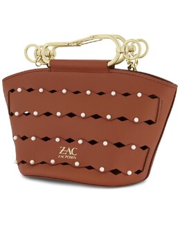 Миниатюрная кожаная сумка-мешок на молнии Zac Posen Belay, коричневый 7236859723836 | brown