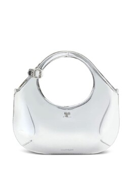 Courreges Courrèges маленькая сумка-тоут Holy с эффектом металлик, серебристый 324gsa126pu0017 | серебристый