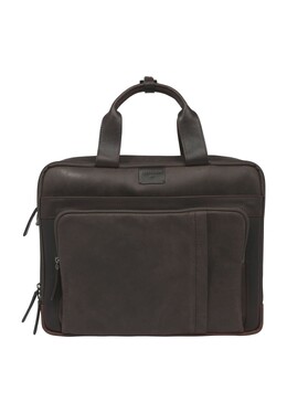 Сумка кожаная однотонная мужская Strellson, цвет Darkbrown 4053533952168 | darkbrown