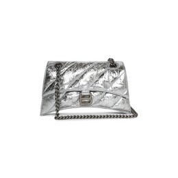 Сумка через плечо Balenciaga Crush Chain Bag, серебряный 716351 210iw 8110 | silver
