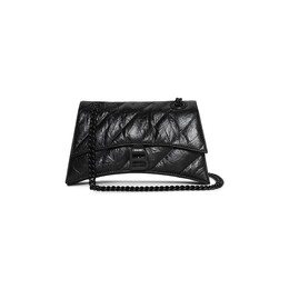 Сумка через плечо Balenciaga Crush Chain Bag, черный 716351 210iy 1000 | black