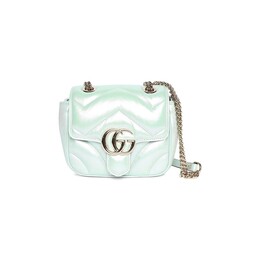 Сумка через плечо Gucci Marmont Mini Shoulder Bag, цвет Iridescent Salvy Green 739682 aac2u 3404 | iridescent salvy green