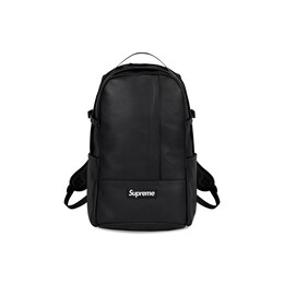 Рюкзак Supreme Leather Backpack, черный fw23b16 black | black