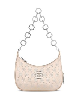 Philipp Plein сумка на плечо со стразами и монограммой, нейтральный saeawba2074pte028n | нейтральные цвета