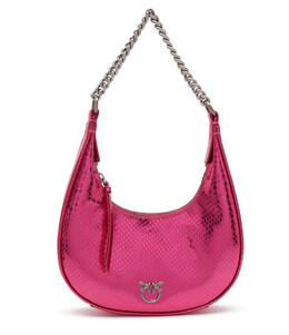 Сумка-хобо Pinko BRIOCHE HOBO MINI PELLE LAMINA, роза pi235w000191a3900os | rosa