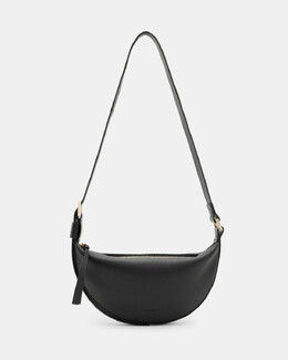 Кожаная сумка через плечо Half Moon Allsaints, черный us5059270790826 | black
