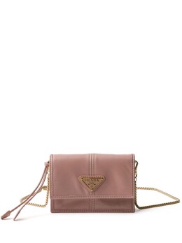 Кожаная сумка через плечо Prada, розовый 1mr0342cyr | розовый
