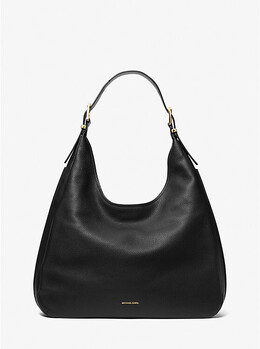 Сумка-хобо Nolita Large из шагреневой кожи через плечо Michael Kors, черный 30f4gy5h3l | black