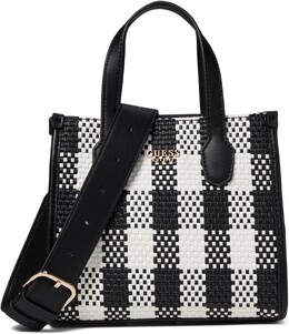 Сумка-тоут Guess Silvana Double Compartment Mini Tote, цвет Black Multi 9950207 | black multi