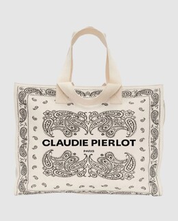 Сумка на плечо из переработанного хлопка Claudie Pierlot, мультиколор 3609140413366 | multicolor