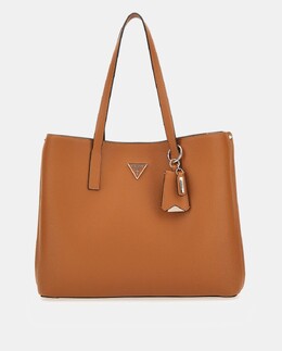 Коричневая сумка-тоут Meridian с фирменной аппликацией Guess, коричневый 7622078784168 | marrón