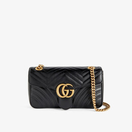 Стеганая кожаная сумка на плечо marmont Gucci, цвет nero/nero r04211788 | nero/nero