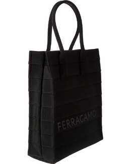 сумка-тоут с логотипом Ferragamo Salvatore Ferragamo, черный 7163253555260 | black