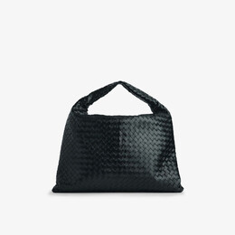 Сумка-Тоут из кожи Hop Bottega Veneta, черный r04373828 | black-m brass