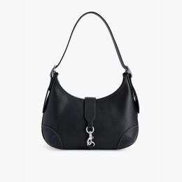Кожаная сумка через плечо Hamptons Hobo Coach, черный r04364040 | black