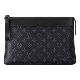Сумка pochette voyage souple monogram eclipse 'black' Louis Vuitton, черный m82543 | black
