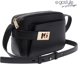 Женская сумка через плечо Salvatore Ferragamo Gancini, Nero 7686404964412 | nero