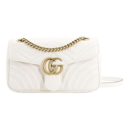 Сумка gg marmont small-sized single-shoulder bag white Gucci, белый 443497-dtdit-9022 | white