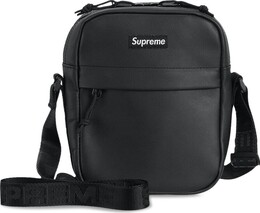 Сумка через плечо Supreme Leather 'Black', черный fw23b17 black | black