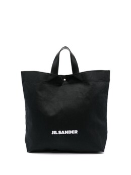 Сумка-тоут из канваса с логотипом Jil Sander, черный j26wc0009p4863 | черный