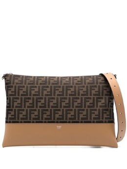 Fendi жаккардовая сумка на плечо с логотипом FF, коричневый 7n0144ark1 | коричневый