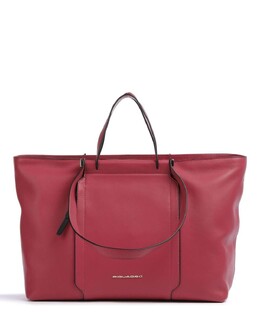 Круглый шопер 15″ из мелкозернистой яловой кожи. Piquadro, фуксия ca6336w92-r7 | fuchsia