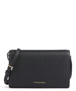 Сумка кросс-боди женская Michael Kors Jet set кожаная с золотым логотипом, черный 32s4gj6c6l-001 | schwarz