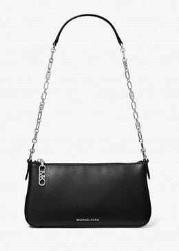 Сумка кросс-боди Michael Kors Empire Medium Leather Chain-link Pochette, черный 32h3s8ew6l | black