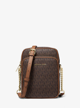 Сумка через плечо с логотипом Jet Set Travel среднего размера Michael Kors, коричневый 35f1gtvc2b | brown