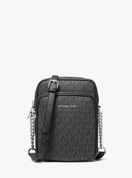 Сумка через плечо с логотипом Jet Set Travel среднего размера Michael Kors, черный 35f1stvc2b | black