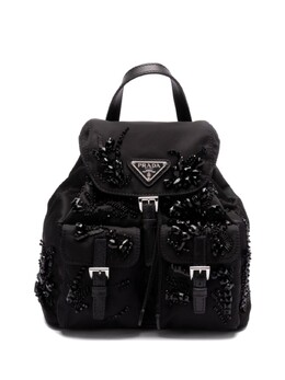 Рюкзак женский Prada декорированный, черный 1bh0292c4yvdrx | черный