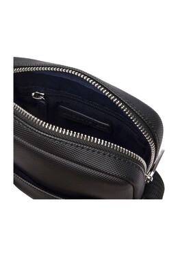 Сумка через плечо, молния, логотип Lacoste, черный 3617070138969 | black