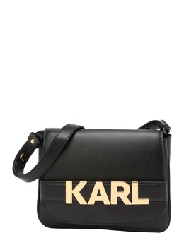 Сумка женская кросс-боди Karl Lagerfeld с золотым логотипом, черный 11705925 | black