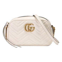 Сумка gg marmont small shoulder bag 'white' Gucci, белый 447632-dtd1t-9022 | white
