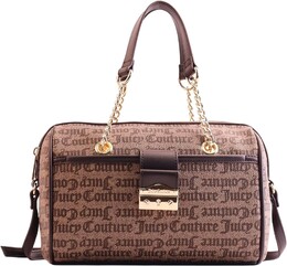 Сумка Juicy Couture Pop That Lock Satchel, цвет Taupe/Dark Brown 9927420 | taupe/dark brown