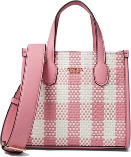 Сумка-тоут Guess Silvana Double Compartment Mini Tote, цвет Pink Multi 9950207 | pink multi