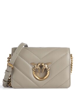 Сумка через плечо Love Click Mini из овчины Pinko, коричневый 100067-a136-i68q | taupe