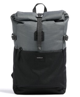 Рюкзак Urban Outdoor Ilon Rolltop 13 дюймов из переработанного полиэстера рипстоп Sandqvist, черный sqa2049 | schwarz/grün