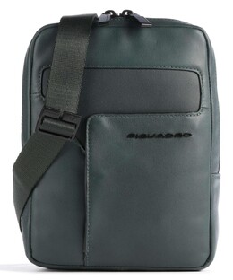 Сумка через плечо P16 10 дюймов из мелкозернистой кожи Piquadro, зеленый ca3084w119-ve | dunkelgrün