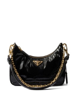 Мини-сумка Prada из лакированной кожи, черный 1bc204vqom2dnt | черный