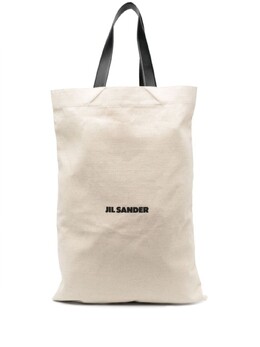 Jil Sander объемная сумка-тоут с логотипом, нейтральный цвет jspu852122wub73003 | нейтральный цвет