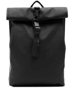 Rains мини-рюкзак Rolltop Rucksack с тисненым логотипом, черный ra13330 | черный