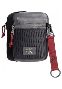 Сумка Calvin Klein с текстильной вставкой, серый/синий 93878 | grey