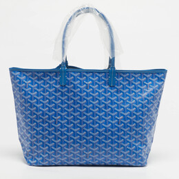 Goyard Blue Goyardine Coated Canvas and Leather Saint Louis PM Tote 1215331