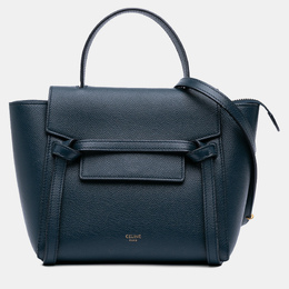Celine Blue Pico Grained Calfskin Belt Bag 1215170