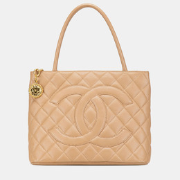 Chanel Brown Caviar Medallion Tote 1215063