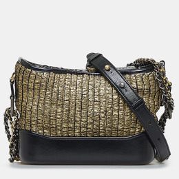 Chanel Black Small Painted Knit Gabrielle Crossbody Bag 1214939