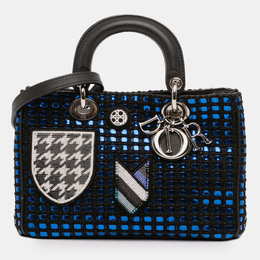 Christian Dior Blue Small Tweed Patch Christian Diorissimo Tote 1214518