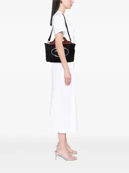 Prada 2010-2025 Canvas Wood Handle Canapa Logo satchel 32151053