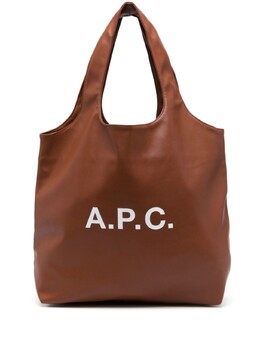 A.P.C. сумка-тоут с логотипом, коричневый puaatm61565 | коричневый